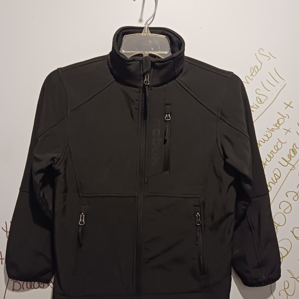 Reebok Zip Up Black Zip-up Jacket Size 8 ( Nice)